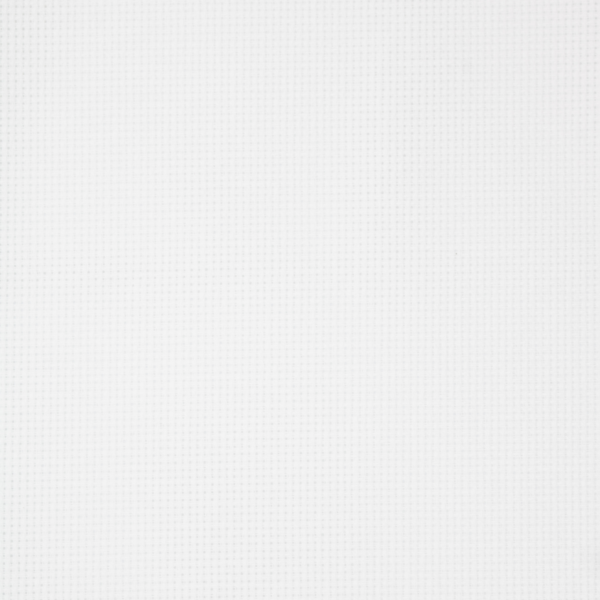 Close-up of Zweigart 15 count white Aida fabric showing the fine, detailed evenweave grid.
