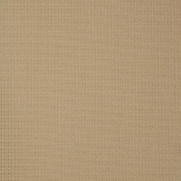 Close-up of Zweigart 10 count Parchment Aida fabric showcasing its easy-to-stitch evenweave grid and warm, antique beige tone.