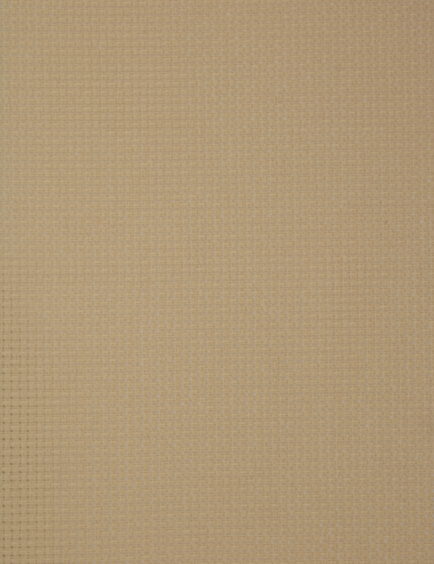 Close-up of Zweigart 10 count Parchment Aida fabric showcasing its easy-to-stitch evenweave grid and warm, antique beige tone.