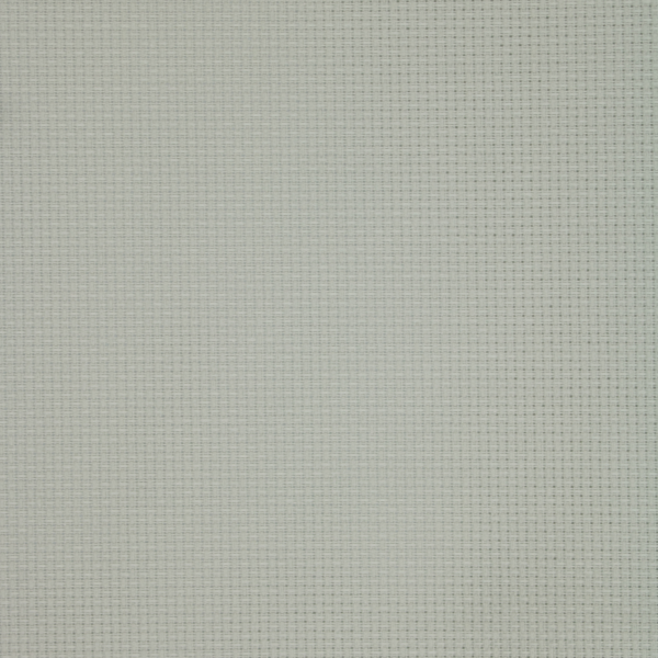 Close-up of Zweigart 14 count Confederate Grey Aida fabric showcasing its standard evenweave grid and neutral, cool grey color.