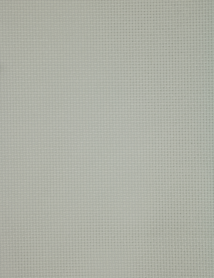 Close-up of Zweigart 14 count Confederate Grey Aida fabric showcasing its standard evenweave grid and neutral, cool grey color.